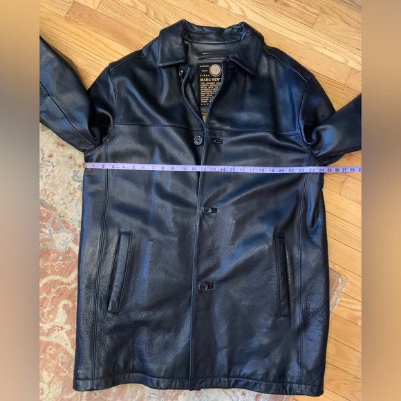 Mens ‘Mark New York’ Black Leather Jacket Size Large - Picture 3 of 8
